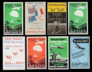 Aerophilately & Flight Covers: QANTAS Special Flight vignettes: AAMC.971a (1943 Mornington Island) **; AAMC.1003b (1945 Sydney - New Guinea) **; AAMC.1089a (1946 Mornington Island) *; AAMC.1091a (1947 Sydney - Rabaul) No gum; AAMC.1127b (1947 Sydney - Lor