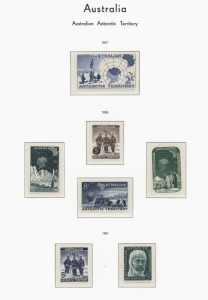 AUSTRALIAN ANTARCTIC TERRITORY: 1957 - 2023 complete on Lighthouse Hingeless pages; all ** except SG.1-7; together with COCOS (KEELING) ISLANDS 1969 and 1976 pictorials **.