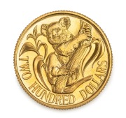 TWO HUNDRED DOLLARS, 1985 $200 gold Koala, uncirculated.