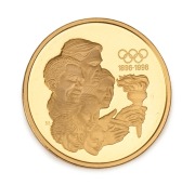 Canada: 1992 $175 gold Proof (16.97g), produced for the IOC Centennial 1896-1996 Series - featuring athletes with the Olympic torch. - 2