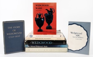 WEDGWOOD: A collection of books including "Wedgwood" by Mankowitz, "18th Century Wedgwood" by Buten, "Wedgwood Ware" by Kelly, "Wedgwood - The Portrait Medallions" by Reilly and Savage, "The Collector's Wedgwood" by Reilly, "The Genius of Wedgwood" by You