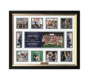 GEELONG: A collection of eight attractively framed and glazed Premiership celebration displays, featuring 2006, 2009, and 2011; the largest 68.5 x 109.5cm overall. (8 items) - 7