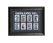 GEELONG: A collection of eight attractively framed and glazed Premiership celebration displays, featuring 2006, 2009, and 2011; the largest 68.5 x 109.5cm overall. (8 items) - 8