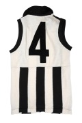 COLLINGWOOD 1990 PREMIERSHIP: Paul Hawke's Sekem guernsey, "1990 94th Grand Final" and "Spicers Paper" patches on front, number 4 on back. After two strong years with Collingwood, Hawke had to spend the 1990 season in the reserves due to persistent injuri - 2