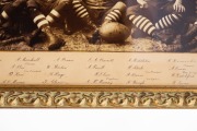 SOUTH MELBOURNE SWANS 1888/1889/1890 VFA PREMIERSHIPS: Vintage sepia-toned very large format official team photograph depicting thirty players, trainers, and officials from the period of the Swans' three consecutive Premierships, all named in manuscript i - 4