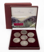 AUSTRALIA'S WORLD HERITAGE COLLECTION: 2003 RAM 99.9% silver seven-medallion set, in presentation box with CoA.