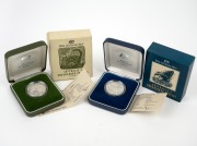 1995 & 1996 $10 silver Piedfort Proofs of "The Numbat" and "The Southern Right Whale"; both in the original cases, boxes and with certificates. (2).