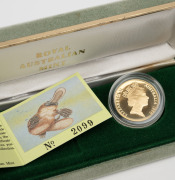 TWO HUNDRED DOLLARS, 1990 $200 gold Platypus, Proof; in original case of issue with CofA. - 2
