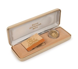 TWO HUNDRED DOLLARS, 1991 $200 gold Emu, Proof; in original case of issue with CofA.