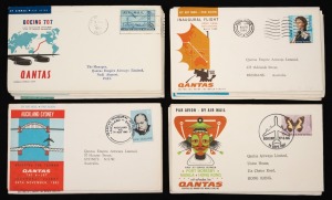 Aerophilately & Flight Covers: QANTAS FIRST FLIGHT COVERS: 1959 - 1973 collection; most attractive and all different; several noted to/from intermediates. (23).
