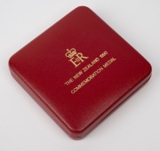 NEW ZEALAND: 1990 New Zealand Commemoration Medal, with ribbon in case of issue; together with the miniature. (2 items). - 4