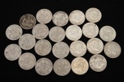 One Shilling: Group of twenty-three shillings, spanning the years 1910 to 1943; mixed condition. (23 items)