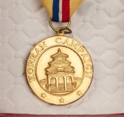 PHILIPPINES: 1950-53 Korean Campaign Medal with enamelled ribbon bar and lapel pin. The medal recognizes the 1,468-troop contingent (PEFTOK) that served in Korea, including participation in the Battle of Yultong and Hill Eerie. - 2