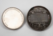 U.K.: The 1912 Girdlestone Memorial Medal (bronze, 40mm) awarded by the National Dahlia Society to A. Brown for Pompon Dahlias; also, the Royal Horticultural Society Sir Joseph Banks silver prize medal (37mm) uninscribed. (2 items).