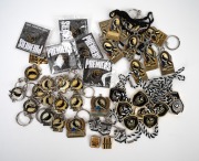 COLLINGWOOD: Group of more than forty keyrings, fobs, and badges, mainly 2010s, with motifs including 2023 Premiers, Collingwood Supporters Group, Side By Side, Social Club Member, and others. (40+ items)