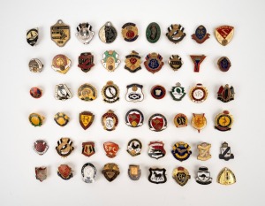 VARIOUS FOOTBALL CLUB MEMBERSHIP FOBS OR BADGES: Noted Ararat 1925, Proprietary 1947, K.R.F.C. 1948, Colac 1954, Northern United 1955, Kilburn 1957, Golden Square 1958, West Gambier 1958, Minnipa 1960, Moonta 1963, Koolymilka 1965, Strathalbyn 1972, North Ballarat 1977, and many others. (50+ items)