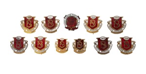 SOUTH BENDIGO FOOTBALL CLUB: 1929-1972 group of membership badges; slight duplication. (11 items)