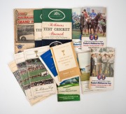 MELBOURNE CUP: Programmes for years 1960 (Oaks Day and Derby Day), 1972 (2), 1973, 1981, and 1986 to 1988, together with two Rothmans Test Cricket Almanacks, plus two others. (13 items)