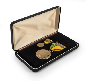 Keith Stackpole's 2000 Australian Sports Medal with text "TO COMMEMORATE AUSTRALIAN SPORTING ACHIEVEMENT", in original presentation case, with accompanying medal miniature.