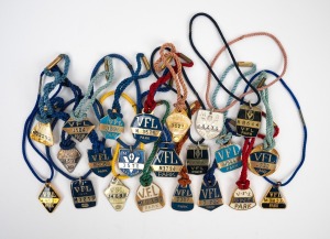 VFL PARK MEMBERSHIP FOBS: Group comprising the years 1971, 1972 (2), 1973 (2), 1974 (2), 1975, 1976 (2), 1977 (2), 1979 (2), 1980 (2), 1981 (2), 1982 (2), and 1983 (2). (22 items)