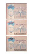 MELBOURNE 1956 OLYMPICS - CHAIRMAN'S RESERVE TICKETS: Three replacement tickets [#868-870] stamped "Main Stadium M.C.G."; extremely scarce - we know of only two others, held by the Australian Sports Museum. (3 items)