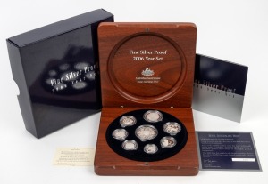 2006 Fine Silver Proof Year Set, in original case with CoA and box.