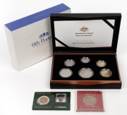 6th PORTRAIT - A NEW EFFIGY ERA: RAM 2020 six-coin proof set, in case with CoA and box, plus RAM 1996 carded unc. $5 Don Bradman coin and 1970 50c James Cook in case. (3 items)