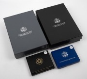 United States of America: U.S. MINT PROOFS: 1989 and 1991 Prestige Sets, both in case with box and CoA, together with 1974 Bicentennial Commemorative Medal (in case) and 1986 Liberty Half Dollar (in box). (4 items) - 2