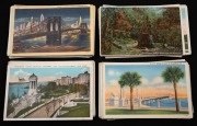 POSTCARDS - UNITED STATES: Group of one hundred and twenty cards, issued from the 1900s to the 1970s, mostly featuring New York. Used & Unused. (120 items)