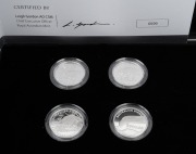 AUSTRALIAN DINOSAURS: 2022 $1 four-coin silver proof set, in maker's box and case with CoA. - 2
