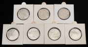 Two Shillings: GEORGE VI, 1940 (1), 1941 (2), 1942 (1), 1942S (3), VF+ to EF+. (Total: 7).