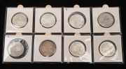 Two Shillings: GEORGE VI, 1943 (2), 1943S (1), 1944 (2), 1944S (3), VF+ to aUnc. (Total: 8).