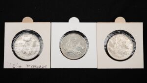 Two Shillings: GEORGE V, 1931, 1933, and 1936, near EF to near uncirculated. (3).