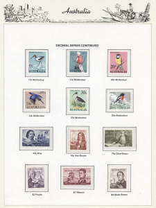 A Seven Seas album containing 1966-1986 MUH decimal issues; FV $200+.