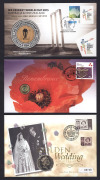 An album containing twenty-four Australia Post PNCs, spanning the years 2014 to 2019, including noted 2014 Remembrance Day, 2015 Victoria Cross, 2017 Bananas In Pyjamas (two coin set), 2017 Holden HX Sandman Panel Van, 2019 "100 Years Of Repatriation", an