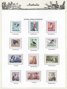 1966-2000s comprehensive collection in two Seven Seas hingeless Australia albums, noted First Pictorials (complete) MUH, Navigator Specimens (MLH), Anpex M/Sheet MUH, 1971 Christmas singles block 7 and two panes of 25 all MUH, plus subsequent years includ