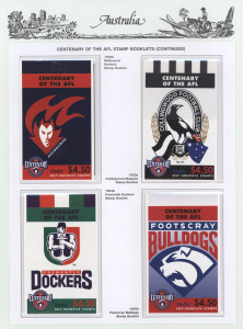 Booklets: Two Seven Seas albums filled with late 1980s/early 1990s stamp booklets, including several overprint editions; FV $520+.