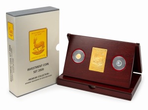 MALAWI: INVESTMENT COIN SET: 2009 limited edition pairing of Malawi 250 Kwacha [1.24g Au .9999] and 50 Kwacha [1.24g Ag .999] coins, in original timber case with hardcover booklet.