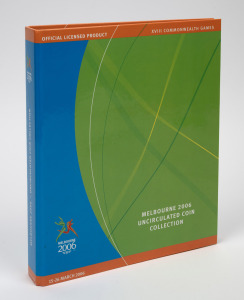 MELBOURNE 2006 COMMONWEALTH GAMES: Complete set of eighteen carded uncirculated (mostly 50c) coins, in matching commemorative folder.