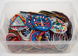 UNITED STATES OF AMERICA: An accumulation of more than two hundred embroidered badges featuring NASA mission logos, plus twelve Russian/Canadian/European. (210+ items)