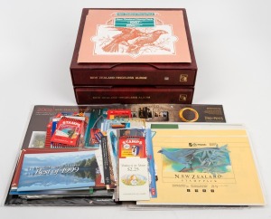 NEW ZEALAND: A two-volume collection of New Zealand MUH stamps in Seven Seas albums spanning the years 1984-2000, together with several loose packs and miniature sheets; FV $1220+, highest denomination $20.