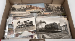 POSTCARDS: RAILWAYS: A World-wide collection depicting Locomotives, Trains, Stations, Viaducts, etc., mainly circa 1905 - 1935, including Railway-issued scenic cards. (Total: 250+).