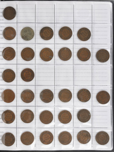 Half Penny: A 1911 to 1963 accumulation in "VST" coin album; mixed condition. (213)