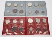 Hendo Souvenir Coin albums issued in February 1966, (2, one red, one grey), each housing an uncirculated "Last Pre-Decimal" and "First Decimal" set of 12 coins. (2 sets). - 2