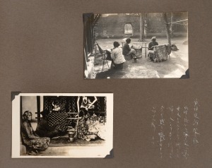 POSTCARDS: DUTCH EAST INDIES, INCLUDING BALI: A 26 x 36cm album containing sixty-eight c. 1910s real photo postcards, all in superb condition, with copious manuscript annotations at margins in Japanese.