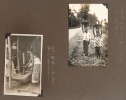 POSTCARDS: DUTCH EAST INDIES, INCLUDING BALI: A 26 x 36cm album containing sixty-eight c. 1910s real photo postcards, all in superb condition, with copious manuscript annotations at margins in Japanese. - 3