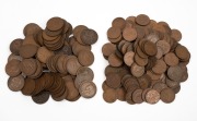 1911-52 penny accumulation (100+), together with 1911-1960 half-penny accumulation (160+); mixed condition.