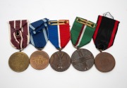 POLAND: 1930 Independence Medal; 1939-45 Army War Medal; 30th Anniversary of 1st Grenadier Division in France; 1945 Oder, Neisse & Baltic Medal; and 1969 Battle of Monte Cassino Anniversary medal. (Total: 5 items). - 2
