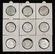 Two Shillings: ELIZABETH II, 1960, 1961, 192 (2) and 1963 (2) together with 1927 Canberra, 1951 Federation and 1954 Royal Visit commemoratives, all EF-aUnc. (9).