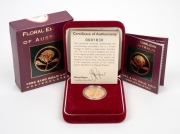 FLORAL EMBLEMS OF AUSTRALIA: 1995 $100 uncirculated 22ct 1/3oz gold coin, limited edition #1830/3000, in presentation case with box and CoA.